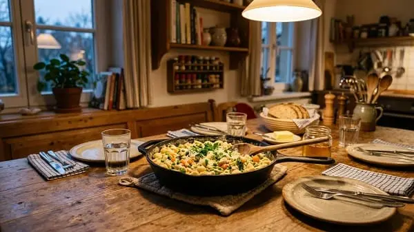 Schnelles warmes Abendessen für Kinder