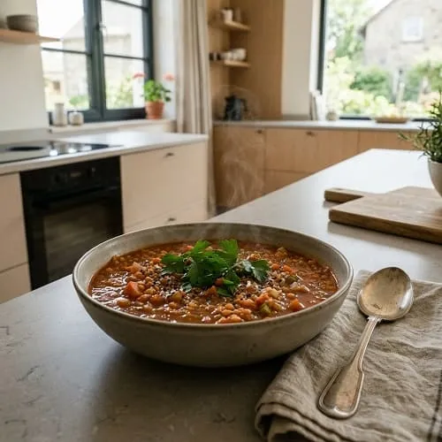 Tomaten-Linsen-Eintopf als schnelles Thermomix Mittagsgericht