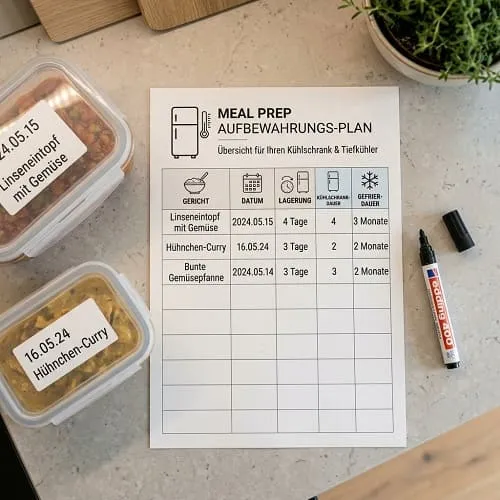 Meal Prep Haltbarkeit Tabelle: Kühlschrank & Gefrierfach 3 Meal Prep Haltbarkeit Tabelle für den Kühlschrank nach Lebensmittelgruppen